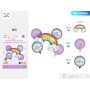 SET PALLONCINI MYLAR ARCOBALENO