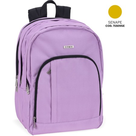 ZAINI ORGANIZZATI UNICA TINTA COMIX SENAPE 2024
