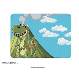 TOVAGLIETTA IN TESSUTO 40X30 DINOSAURI