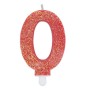 CANDELE SWEETY ROSSO GLITTER N.0