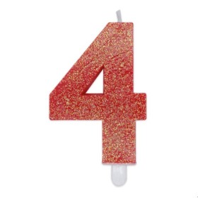 CANDELE SWEETY ROSSO GLITTER N.4