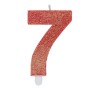 CANDELE SWEETY ROSSO GLITTER N.7