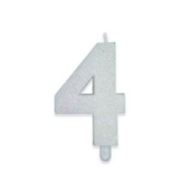 CANDELE SWEETY BIANCO GLITTER N.4