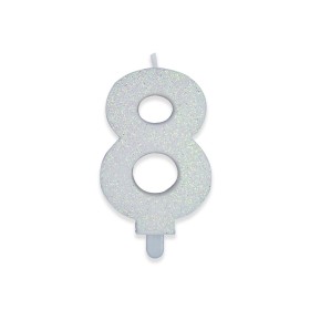 CANDELE SWEETY BIANCO GLITTER N.8