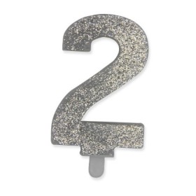 CANDELE SWEETY ARGENTO GLITTER N.2