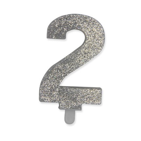 CANDELE SWEETY ARGENTO GLITTER N.2