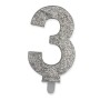 CANDELE SWEETY ARGENTO GLITTER N.3