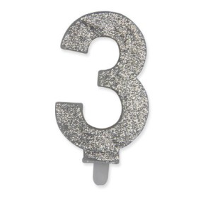 CANDELE SWEETY ARGENTO GLITTER N.3