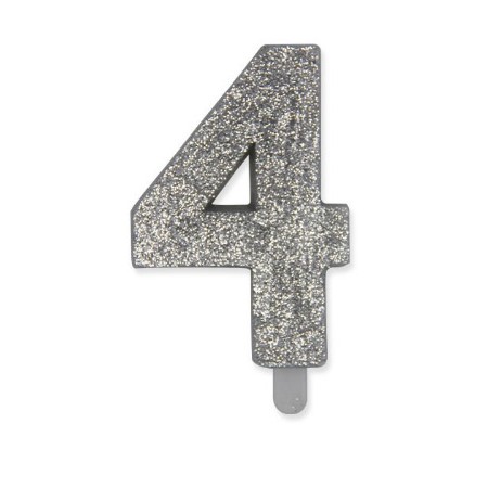 CANDELE SWEETY ARGENTO GLITTER N.4