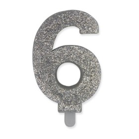 CANDELE SWEETY ARGENTO GLITTER N.6