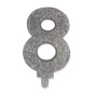 CANDELE SWEETY ARGENTO GLITTER N.8