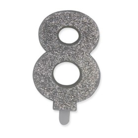 CANDELE SWEETY ARGENTO GLITTER N.8