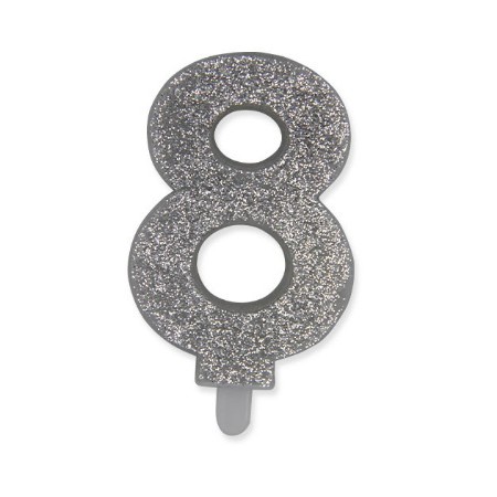 CANDELE SWEETY ARGENTO GLITTER N.8