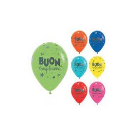 50 PALLONCINI 12 POLLICI B/COMPLEANNO ASS.