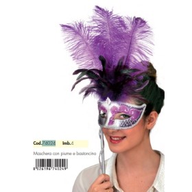 MASCHERE PIUME E BASTONCINO