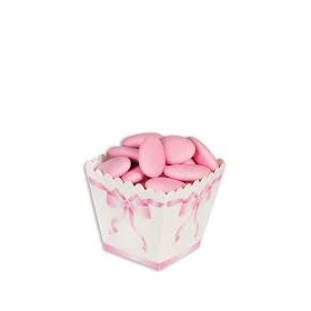 12 BOX PORTACONFETTI FIOCCO ROSA
