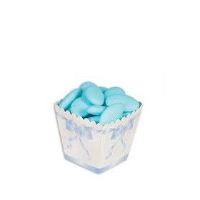 12 BOX PORTACONFETTI FIOCCO CELESTE