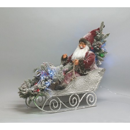 BABBO NATALE INNEVATO SU SLITTA