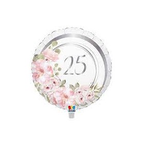 PALLONCINO MYLAR 25 ANNIVERSARIO 18''