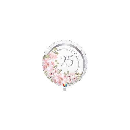 PALLONCINO MYLAR 25 ANNIVERSARIO 18''