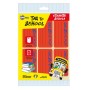 ETICHETTE ADESIVE 70X37 ROSSO FLUO