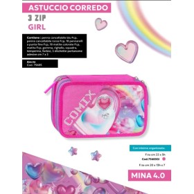 ASTUCCI 3 ZIP COMIX ULTRA BRIGHT HEARTS GIRL 2026