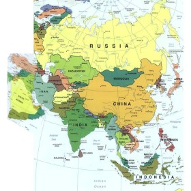 CARTINE GEOGRAFICHE CARTA ASIA FMB PZ 25