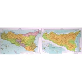 CARTINE GEOGRAFICHE CARTA SICILIA FMB
