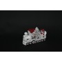 BABBI NATALE SU TRENINO BIANCO C/LED 13CM