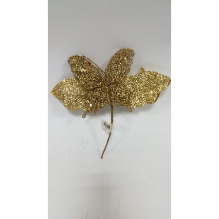 FARFALLE ANGEL C/FOGLIA COL. ORO.