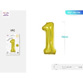 PALLONCINI MYLAR ORO DA 40 POLLICI NUMERO 0