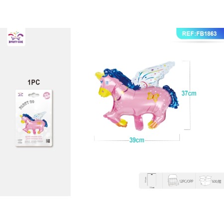 PALLONCINI MYLAR A FORMA DI UNICORNO ROSA