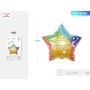 PALLONCINI MYLAR COLORATI A STELLA DA 18 POLLICI HAPPY BIRTHDAY