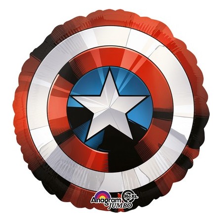 JUMBO AVENGERS SHIELD FOIL BALLOON. P38. P38 Q