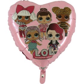 PALLONE FOIL CUORE 18-45 CM LOL SURPRISE PINK Q.