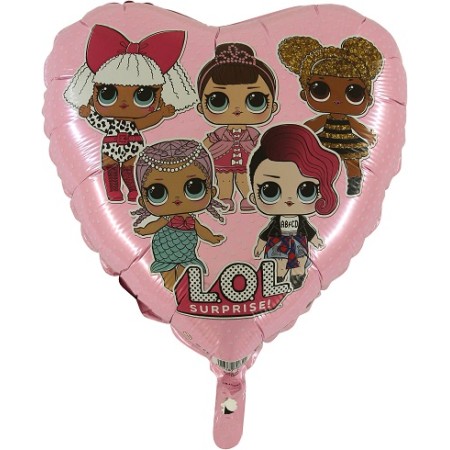 PALLONE FOIL CUORE 18-45 CM LOL SURPRISE PINK Q.