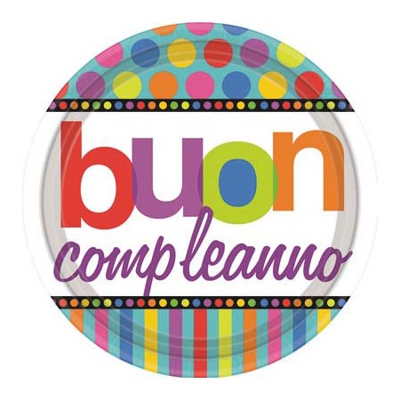 PLATE 22.8CM DOTS+STRIPES: ITALY Q