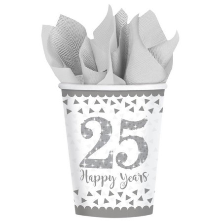 8 CUPS SILVER ANNIVERSARIES 266 ML Q