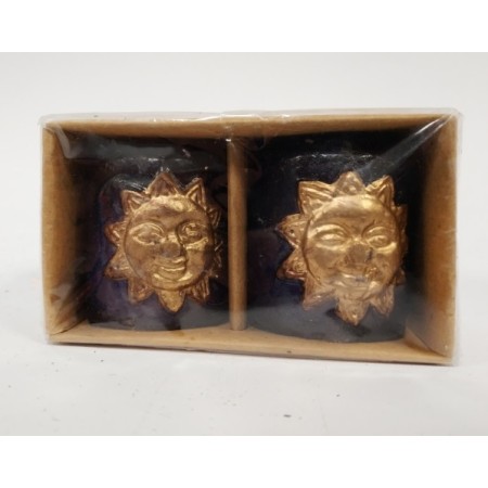 2 CANDELE SOLE ORO.
