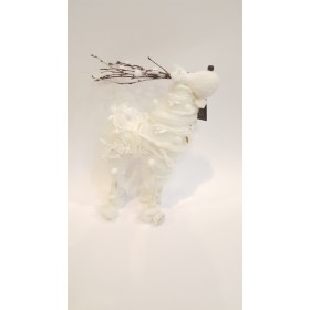 CERVO DECORATIVO BIANCO 30X21.