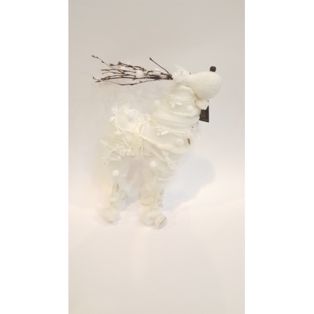 CERVO DECORATIVO BIANCO 30X21.