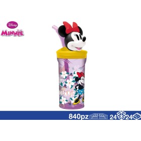 BICCHIERE C/CANNUCCIA E PERSONAGGIO 360 ML MINNIE