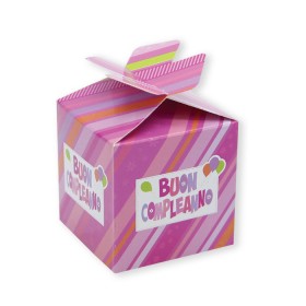 SCATOLINE PORTACONFETTI B. COMPLEANNO ROSA PZ.25