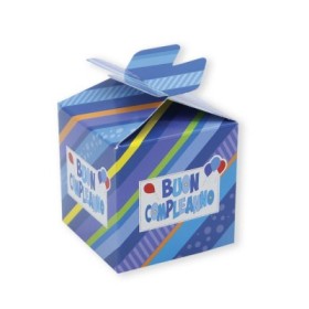 SCATOLINE PORTACONFETTI B. COMPLEANNO CELESTE PZ.25