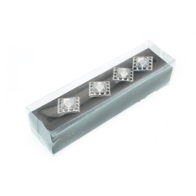 P/TOVAGLIOLO ROMBO SET4PZ 6CM ARGENTO