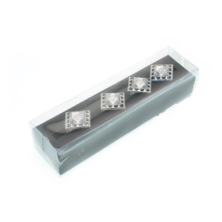 P/TOVAGLIOLO ROMBO SET4PZ 6CM ARGENTO