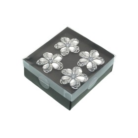 P/TOVAGLIOLO FIORE SET4PZ 5.2CM ARGENTO