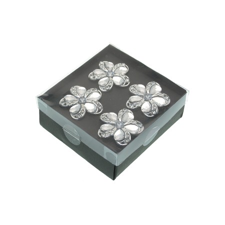 P/TOVAGLIOLO FIORE SET4PZ 5.2CM ARGENTO