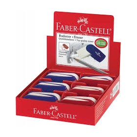 GOMME C/CUSTODIA 182401 FABER CASTELL  PZ 12
