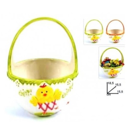 CESTO CERAMICA DECORO PASQUALE
